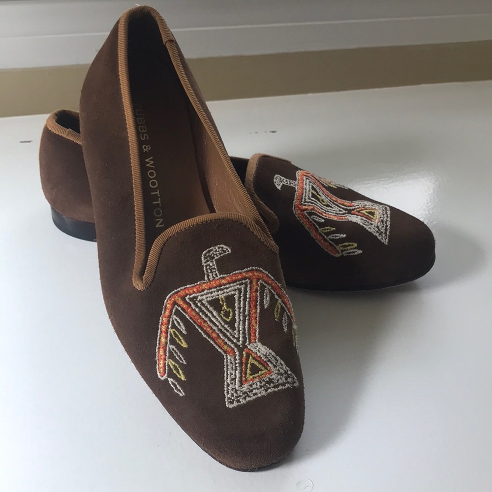 Stubbs & Wootton suede flats